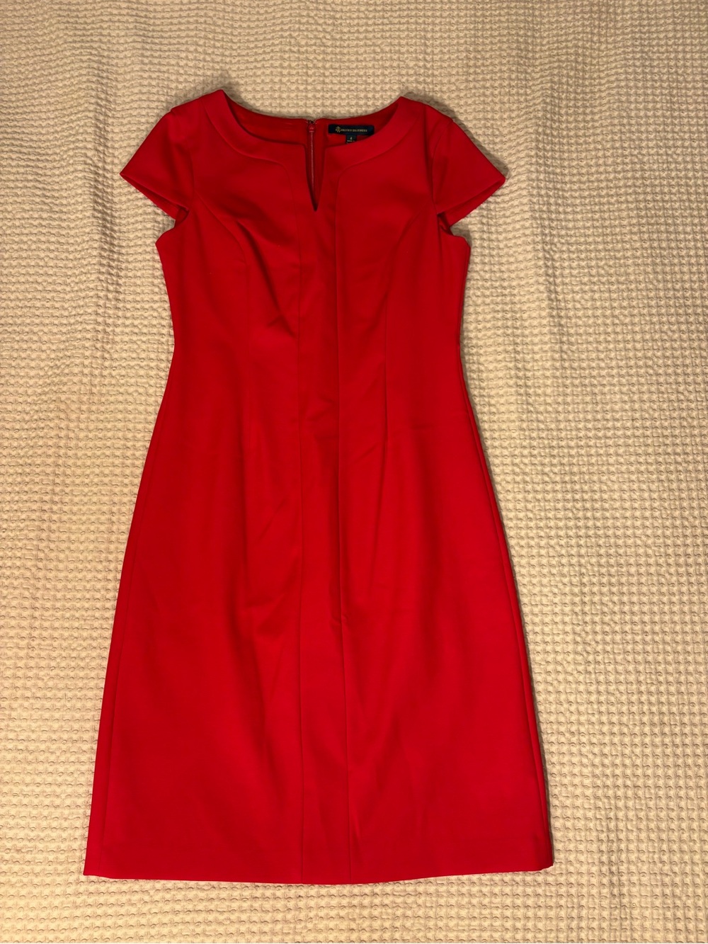 Brooks Brothers Red Cap-Sleeve Sheath Dress